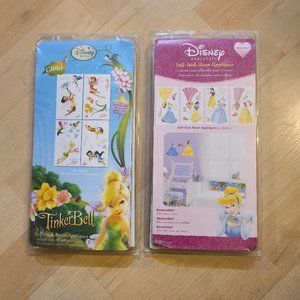 DISNEY Princess & Fairies Tinker Bell self-stick room appliques - 2 packages New